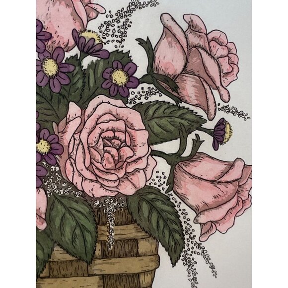 Print Art Rose to the Occasion by Nancy Bradley Victorian Roses Framed Signed - Picture 6 of 9